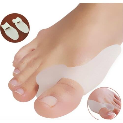 1Pair Silicone Gel Bunion Big Toe Separator Spreader Eases Foot Pain Foot Hallux Valgus Correction Guard Cushion Concealer Thumb