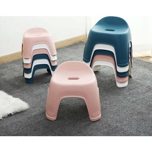1 Pcs Thicken Plastic Stools Living Room Non-slip Bath Bench Children Step Stool Changing Shoes Stool Kids Furniture Minimalism