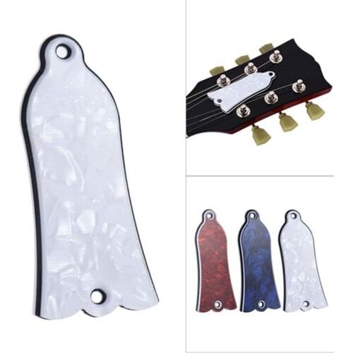 10PCS Truss Rod Cover 2 Hole Durable Portable Black Pearl Color Gibson Style Les Paul Bell-Shaped Musical Scroll Plate