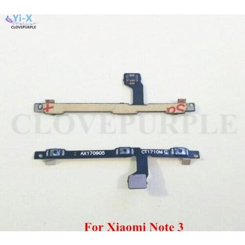 10PCS/Lot Side Power Volume Key ON/OFF Button Switch Flex Cable for Xiaomi Note 3 Repair Parts