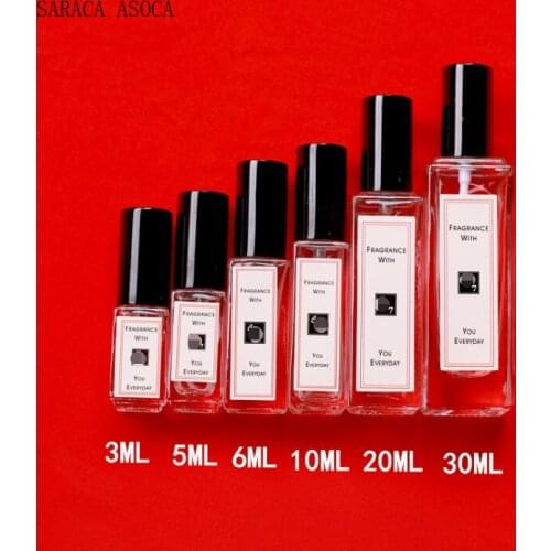 3ml 5ml Square Glass Sprayer Bottle Sample Glass Vials Portable Mini Perfume Atomizer Gold Silver black Cap 100pcs/lot