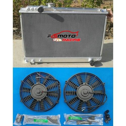 3 Row All Aluminum Universal Radiator + fan For Totota Supra MK3 Soarer MZ20 7M-GTE Manual MT 1986-1992 91 90 89 88 87 86