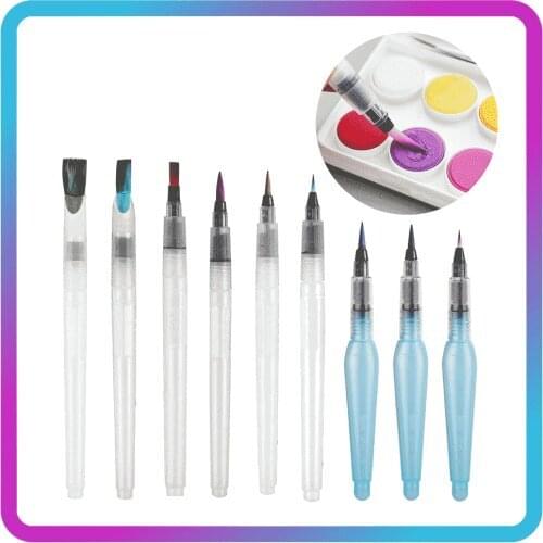 9pcs Water Storage Watercolor Pen Set Watercolor Brush Painting Pen for Painter Montessori Education Painting Tool