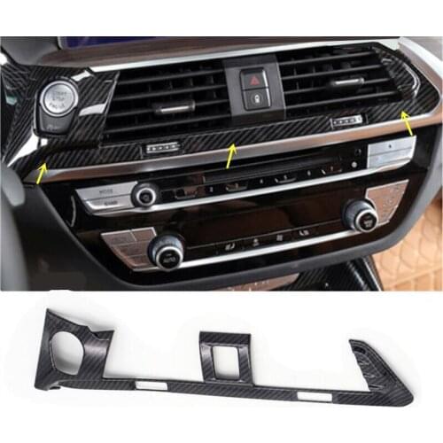 Car styling For bmw x3 g01 2017 2018 2019 abs carbon fiber Car Air Vent cover trim Decoration frame car accessories