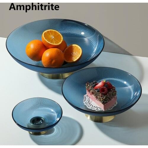 Home Decoration Nordic Fruit Plate Luxury Family Room Be Creative Coffee Table Crystal Coffee Snack Plate Dried Fruit