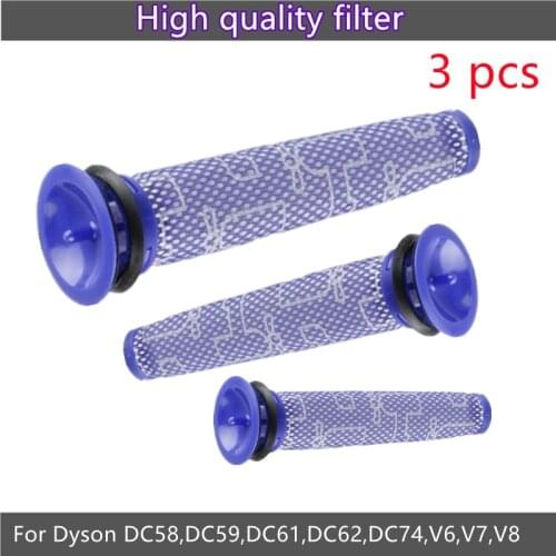 Filter vacuum cleaner replacement filter for Dyson DC58 DC59 DC61 DC62 V6 V7 V8 series vacuum cleaner 3-piece set