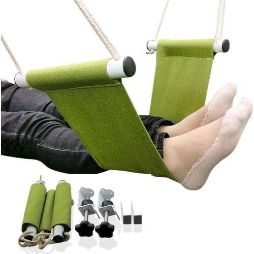 Hot Sale Portable Folding Lazy Casual Feet Hammock under Office Desk Leisure Home Foot Rest