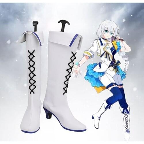 Honkai Impact 3 Kallen Kaslana Cosplay Boots White Shoes Custom Made Any Size Unisex Halloween Party Props