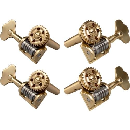 4 Pieces 4/4 3/4 Bass Tuners Tuning Keys Machine Heads Open Gear Bass
