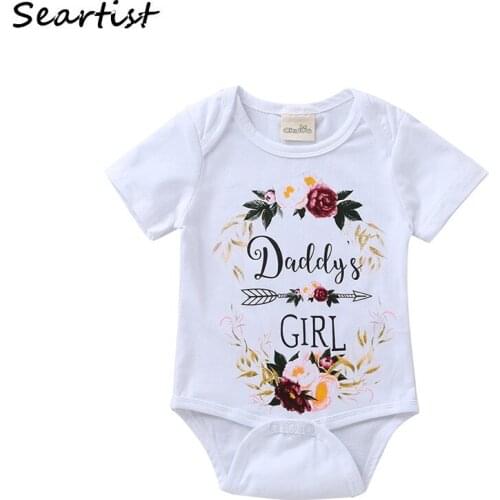 Newborn Infant Baby Girl Little Big Sisters Matching Clothes Jumpsuit Romper Outfits Kids Girl Short Sleeve Top T Shirts 25