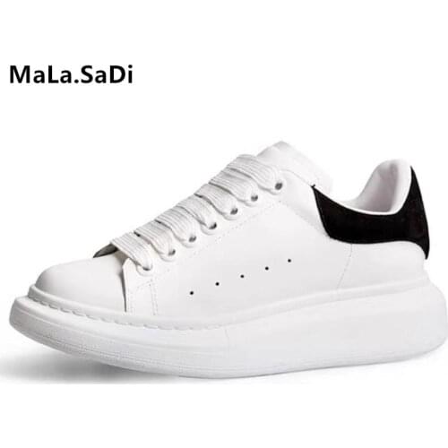 New Spring Autumn Genuine Leather Sneakers Women Flat Shoes Popular INS Fashion White bloggers big size women Casual Shoes