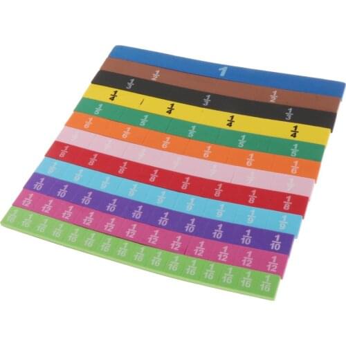Magnetic Rainbow Fraction Tiles Soft Foam 83 Pieces, Ages 6