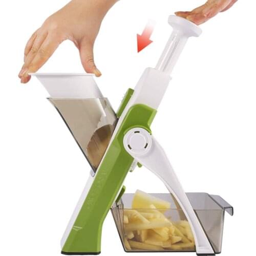 Mandoline Slicers Kitchen Accessori, ONCE FOR ALL. Food Chopper, Cutter French Fry Vegetable Slicer