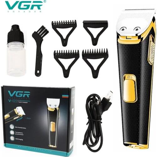 VGR V-022 USB Charging Professional Adjustable Hair Trimmer Finishing Fading Blending Hair Clipper Electric Cutter Beard Trimer