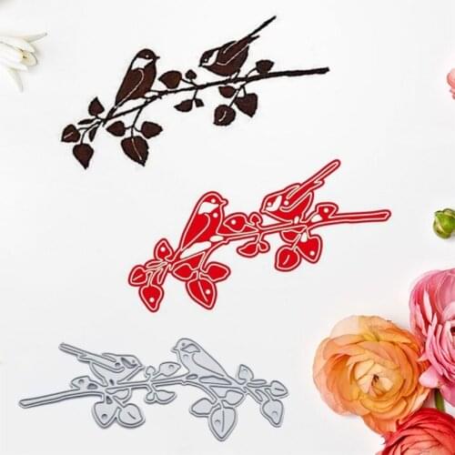 H55A Tree Leaf Bird Metal Cutting Dies Stencil DIY Scrapbooking Album Paper Card Template Mold Embossing Craft Decoration