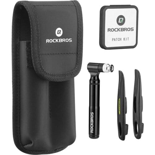 ROCKBROS Bicycle Tools AV / Fv Aluminum Alloy Pump Multi Tool Soft Rubber Band Patch Tire Lever Multitool Bike Accessories