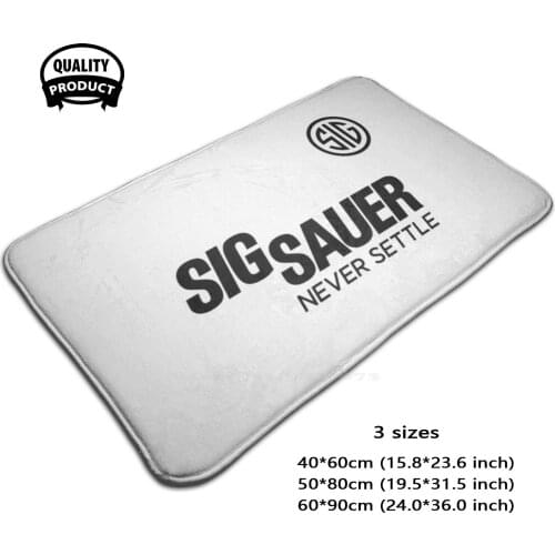 Sig Sauer Never Settle Premium Soft Foot Pad Room Goods Rug Carpet Sig Myp320 Romeo1 German Firearms Military War