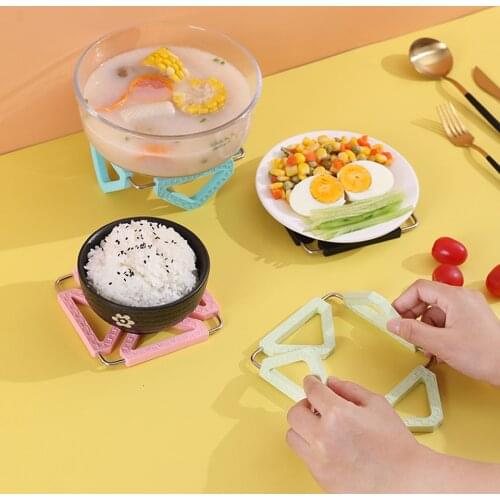 Table Bowl Mats Home Pan Pot Heat Resistant Deformable Placemat For Dining Table Protected Pads