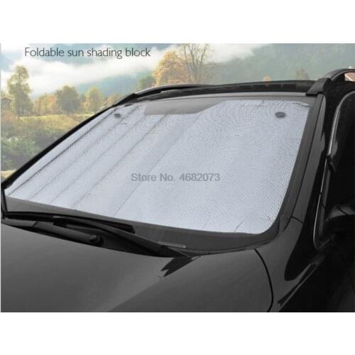 By DHL 100pcs new Universal Reflective Car Aluminum foil Windscreen Sunshade Front Window Sun Shade Windshield Visor Cover
