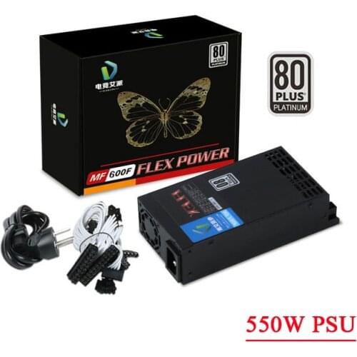 PC Flex PSU 550W Small 1U Power Supply Full Module For K39 A4 S3 G5 ITX Mini Case PSU 80PLUS Platinum Efficiency