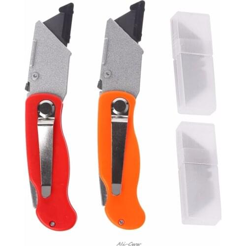 Practical Folding Utility Knife For Paper Plastic Cutting With Replacement Blade