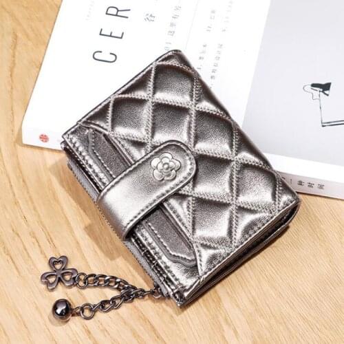 Luxury Branded Woman Purse Thin Purses Carteira Unisex Have Card Bag Zipper Mini Credit Card Holder Sheep Skin Leather Good Pack