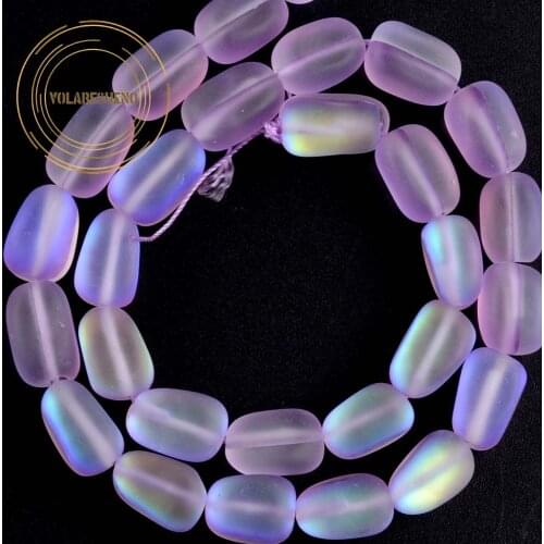 Dull Polish Violet Moonstone Irregular Austrian Crystal Beads For Jewelry Making Spacer Loose Beads Diy Bracelet Charms 15