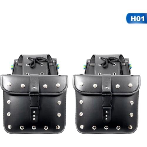 Motorcycle Saddle Rear Bags For Sportster XL883 XL1200 Pu Leather Side Tool Bag Luggage Waterproof bag Side Bags Knight bags