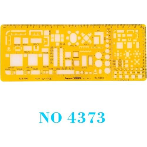 1:100 and 1:200 Double Scale Architecture Furniture Drawing Template Templates for drawing NO 4373