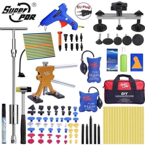 Super PDR Tool Set Car Dent Silver Bridge Paintless Dent Repair Kit Pullers PDR Tools Dent Removal Tools Dent Remover For Cars