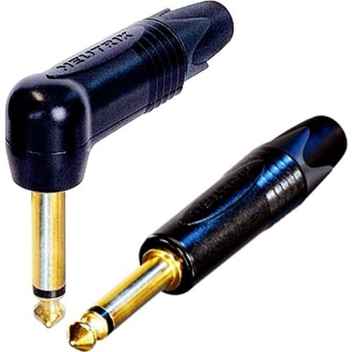 1 pcs Neutrik NP2RX-B 2 pole 1/4" right-angle phone plug, 2 Pole 6.5mm Stereo Jack Plug ,Neutrik 6.35mm plugs