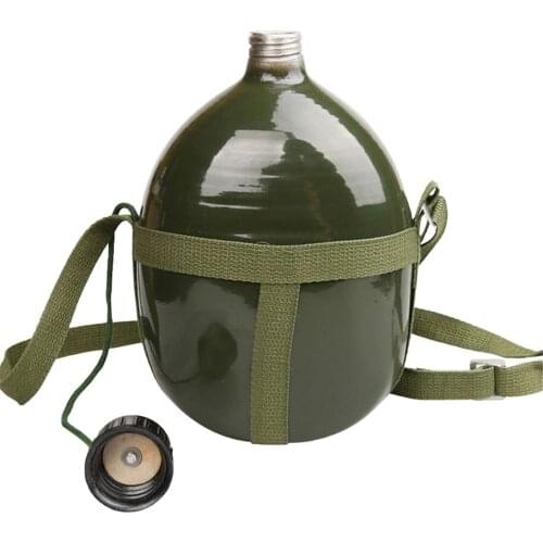 Military Bottle Aluminum Convenient Large Capacity Survival Water Bottle Canteen Kettle for Outdoor Camping Travel