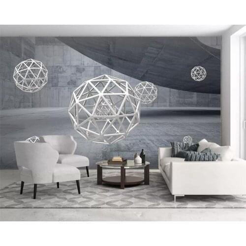 Wellyu Custom wallpaper 3d photo murals abstract architectural space stereo sphere 3d background wall papers home decor murals