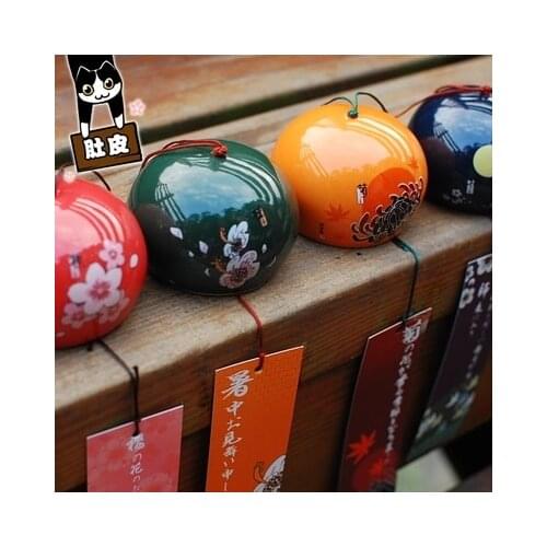 Japanese Cherry Blossoms And Wind Ceramic Wind Chimes Japanese Doors And Windows Ornaments Birthday Gifts Creative Girls