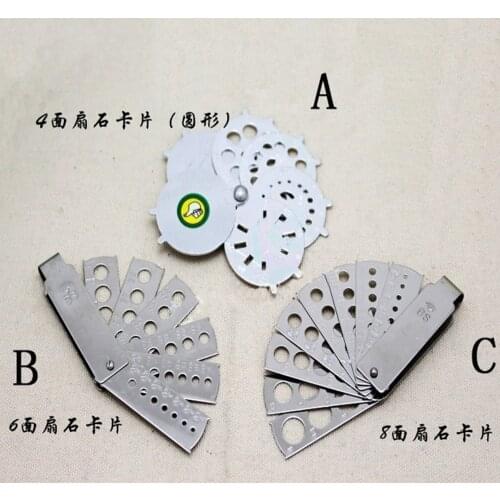 Jewelry Caliper Diamond Sizer Card Gemstone Jewelry Diamond Measuring Circle/Ellipse/Rectangular Size