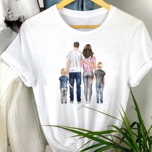 Women Son 2021 Trend Clothes Family Mama Mom Mother 90s Cartoon Print Mujer Camisetas Tshirt Female Tee Top Graphic T-shirt