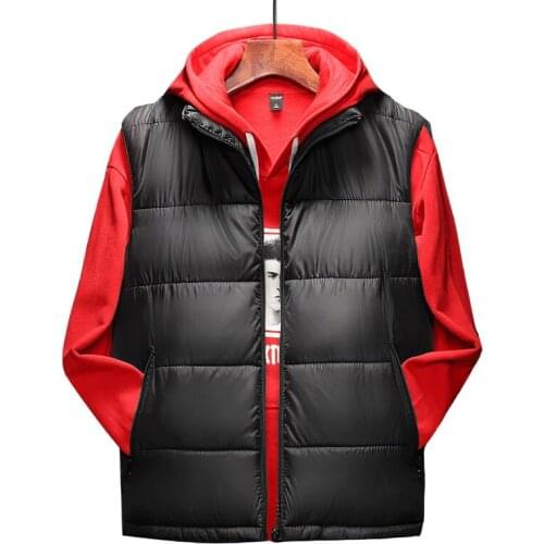 Man Winter Vest Jacket Male Autumn Spring Sleeveless Vest Men Warm Winter Waistcoat Jackets Mens Outdoor Light Vest Plus Size