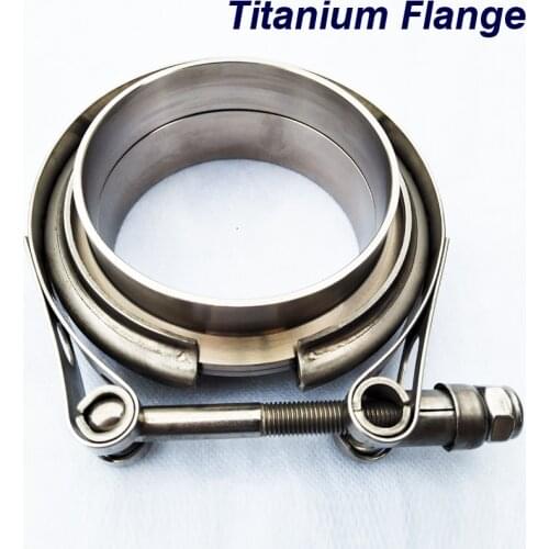1.75-4..0" SS V Band Clamp Male Female Titanium Flanges Set for Auto Exhaust High Anti-Rust Metal Nut