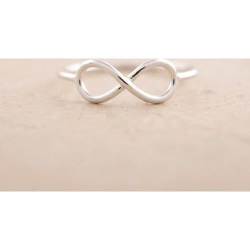 10PCS- Fashion Infinite Rings Friendship Infinity Ring Cute Simple Geometric 8 Eight Rings for Friends Lovers