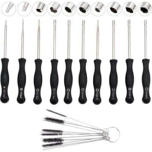 10Pcs Adjusting Carburetors Screwdriver Tool Kit Carb Cleaning Needle Brush fit For Stihl Husqvarnaa Zama Walbro Carb