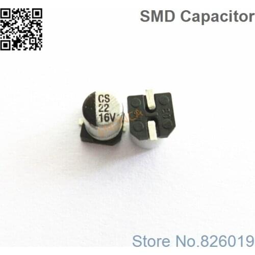 100pcs/lot 16V 22uf SMD Aluminum Electrolytic Capacitors size 4*5.4 22uf 16V