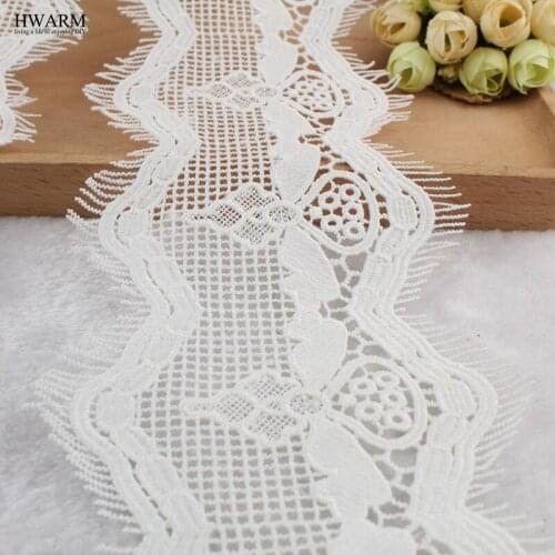 14yard 12CM african lace fabric ribbon trim wedding decoration for home Whisker Hollow Stereo Embroidery Water Soluble Milk Silk