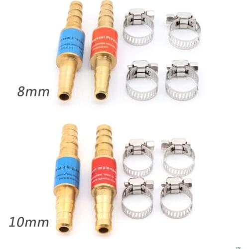 2pcs Pipe Flashback Arrestors Of Acetylene Liquefied Gas Propane & Oxygen Fuel