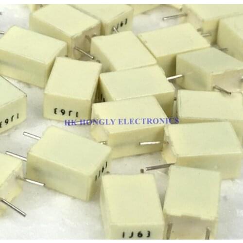 20PCS 1J63 1.5J63 2.2J63 3.3J63 4.7J63 J=5% 1.0UF 1.5UF 2.2UF 3.3UF 4.7UF 63V P=5mm Capacitor