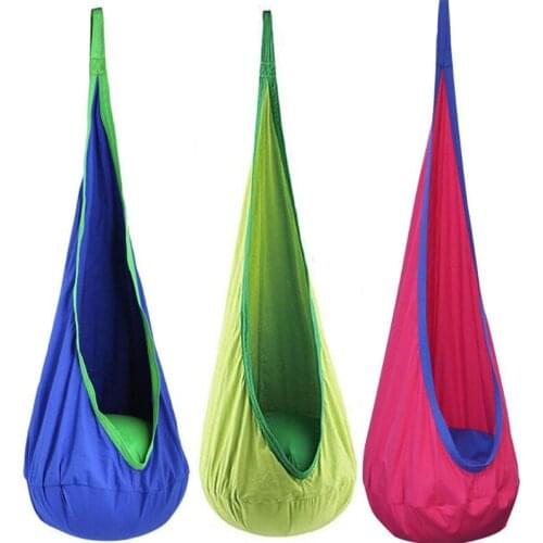 42% Discount 2021 New Indoor Outdoor Hanging Cloth Bag Chair Silkworm Nest Basket Hammock Balcony Fabric Pod Swing