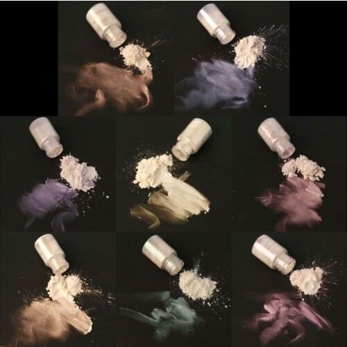 8 Colors Polarized Diamond Pearl Pigment Powder Aurora Mica Resin Pigments Kit