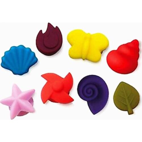 8PCS/Set Cute Wine Glass Charm Reusable Silicone Markers Wine Glass Marker Wine Glass Tag For Cocktails Drinking Cup Sign