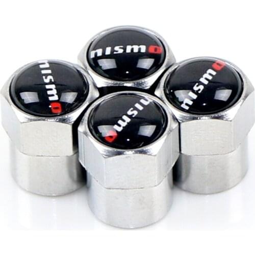 Car-Styling 4pcs Car Caps Emblems Case For Nissan Nismo X-trail Qashqai Tiida Juke Auto Wheel Tire Valve Cover Car Styling