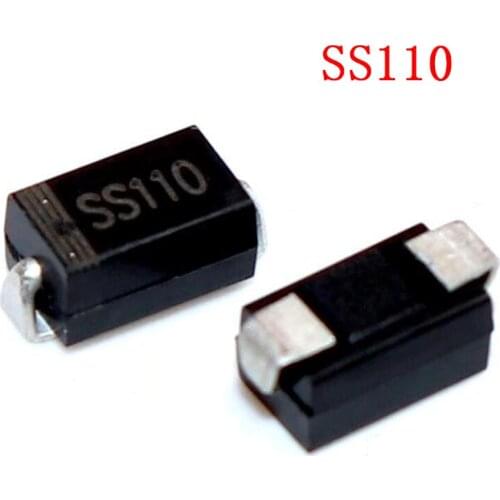 100PCS SS110 SR1100 SMD Schottky Barrier Rectifier SMA Diode 1A 100V