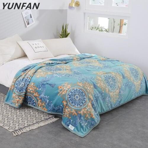 Bohemia Flowers blankets quilts twin full queen king adult blankets soft Throw Flannel blankets on Bed/car/sofa blue kids rugs